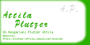 attila plutzer business card